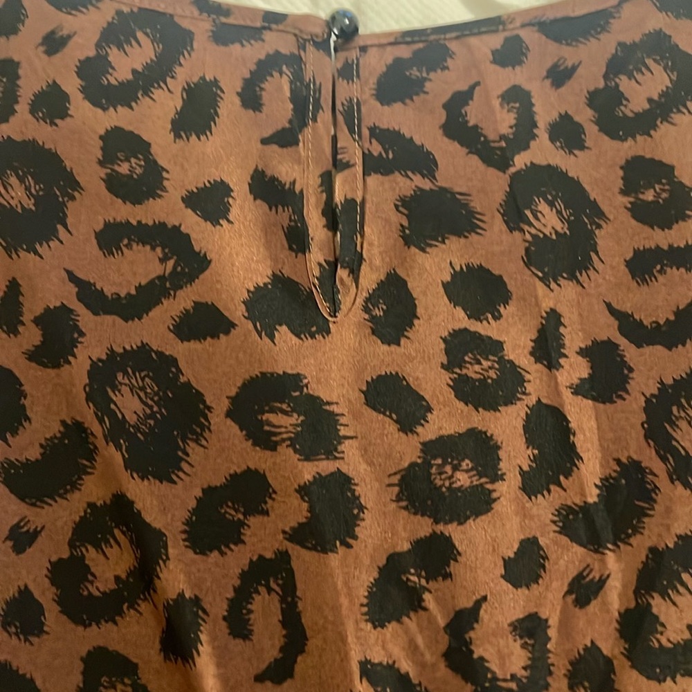 Leopard Print Long Sleeve Dress - Picture 3 of 4